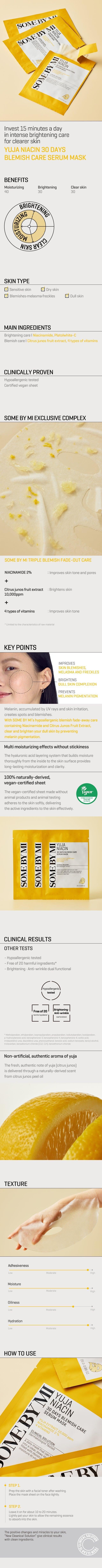 [SOME BY MI] Yuja Niacin 30 Days Care Serum Mask x 10ea