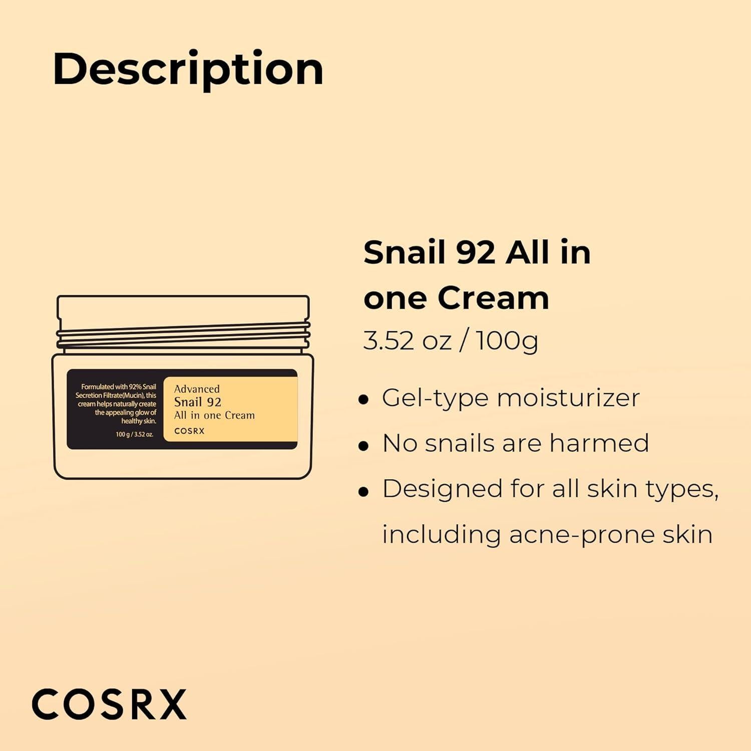 [COSRX] Advanced Snail 92 All In One Cream 100ml