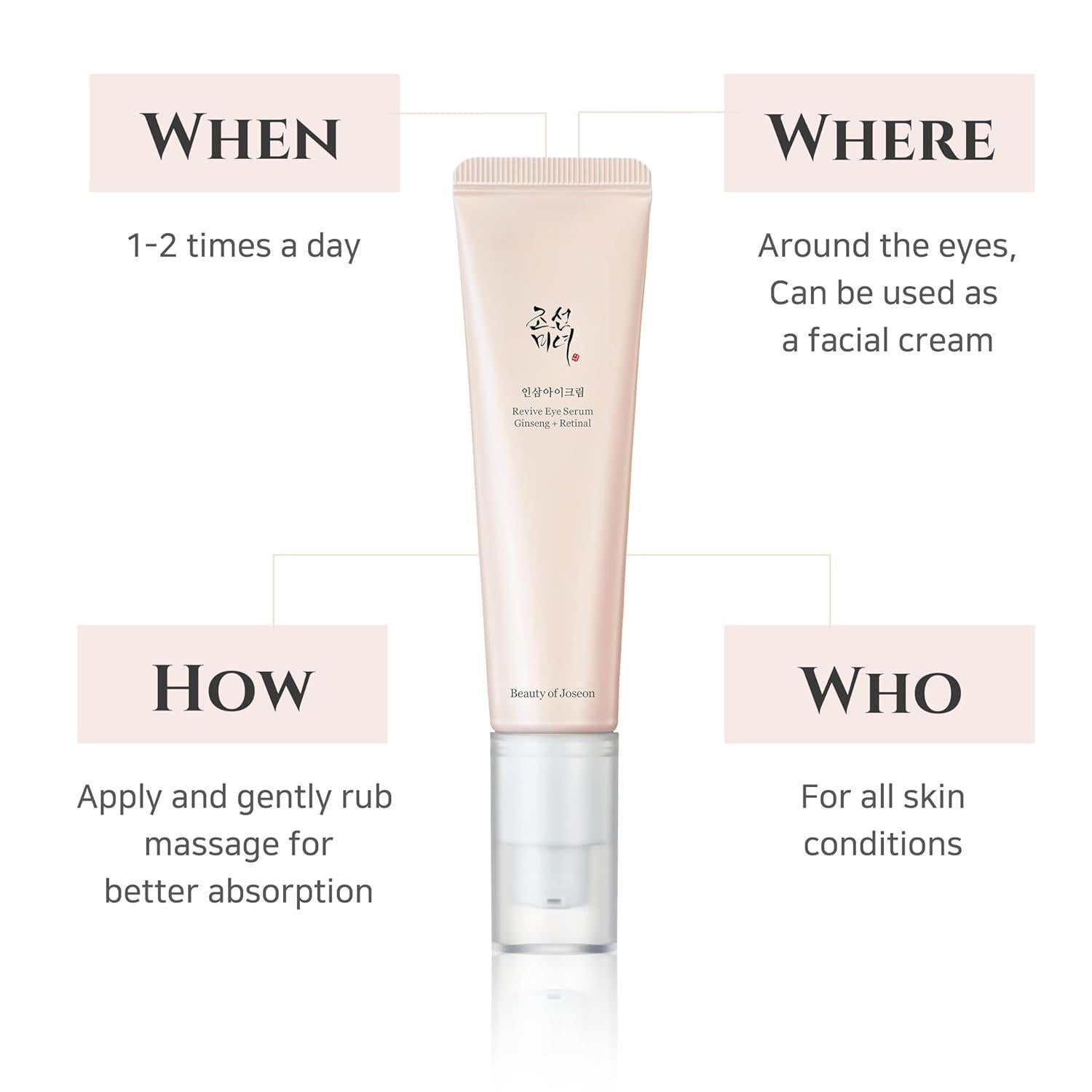 [Beauty of Joseon] Revive Eye Serum: Ginseng + Retinal 30ml