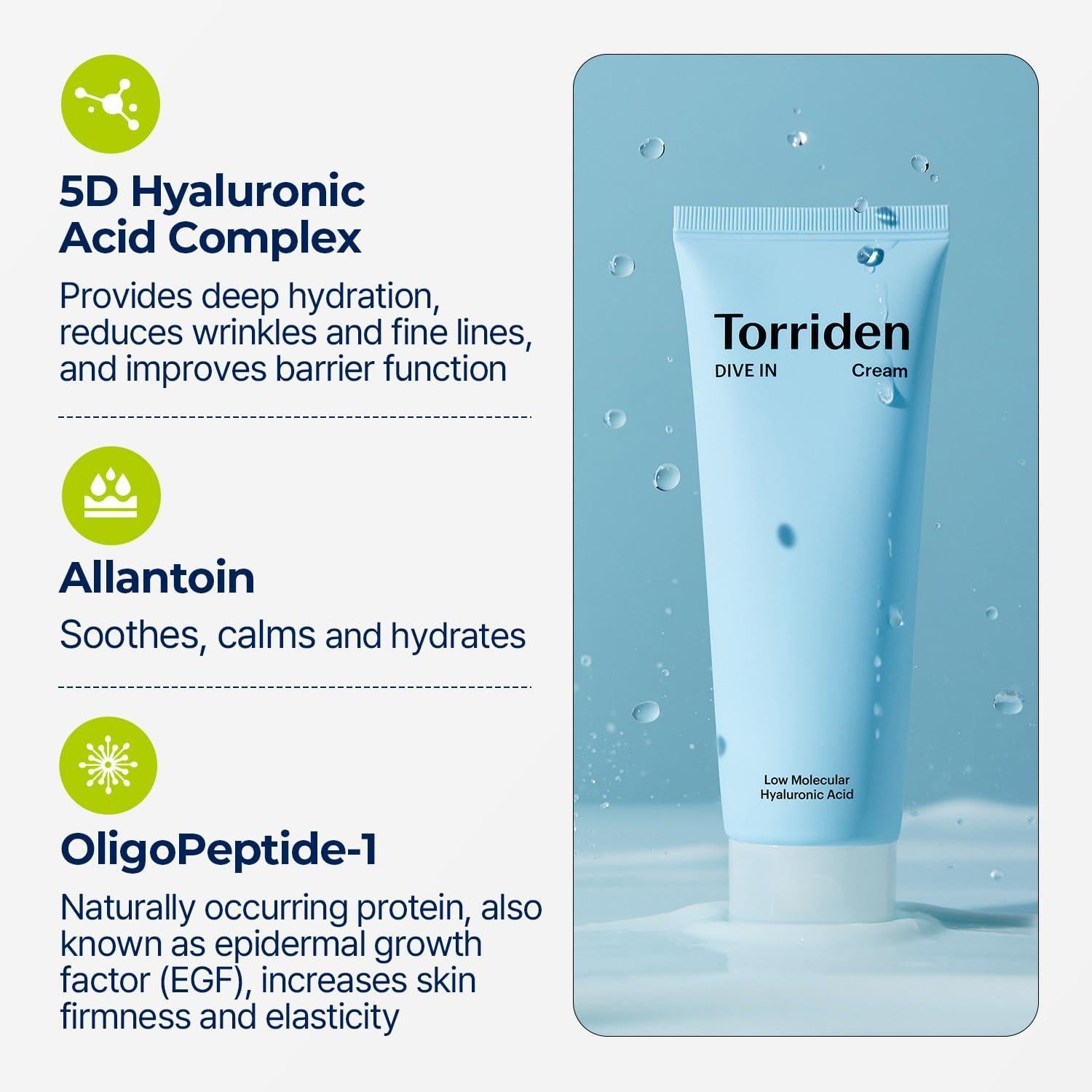 [TORRIDEN] DIVE IN Low Molecular Hyaluronic Acid Cream 80ml
