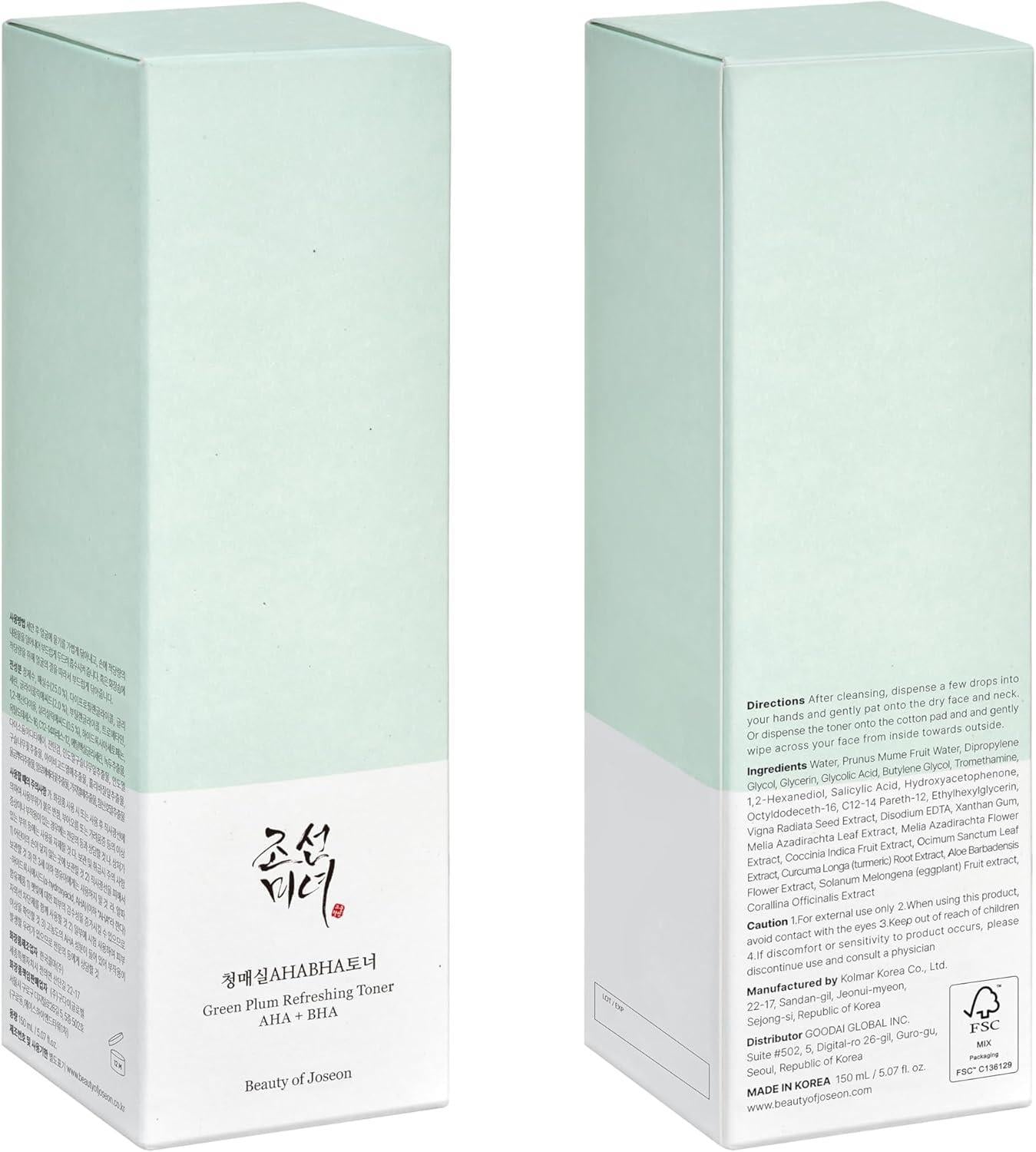 [Beauty of Joseon] Green Plum Refreshing Toner: AHA + BHA 150ml