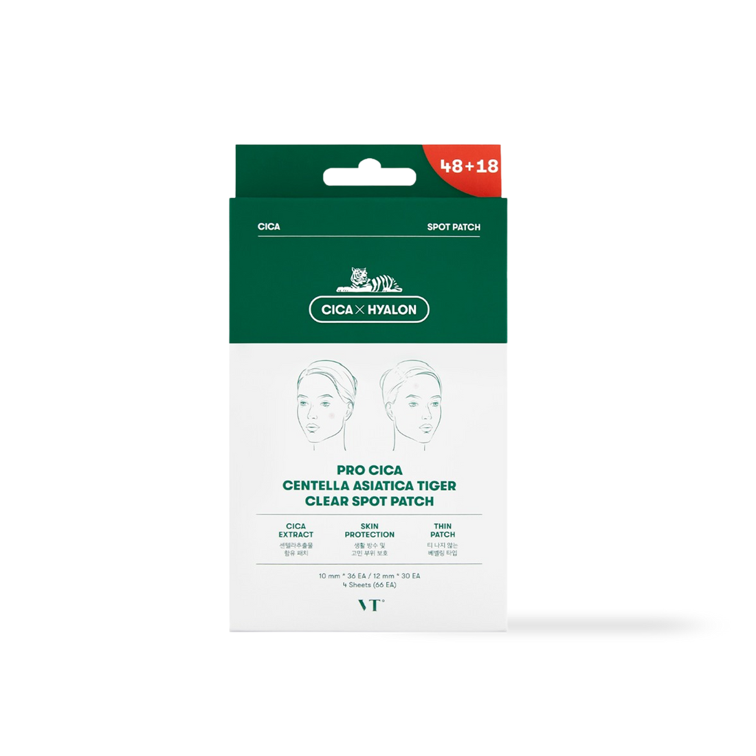 [VT Cosmetics] PRO CICA Centella Asiatica Tiger Clear Spot Patch 66ea