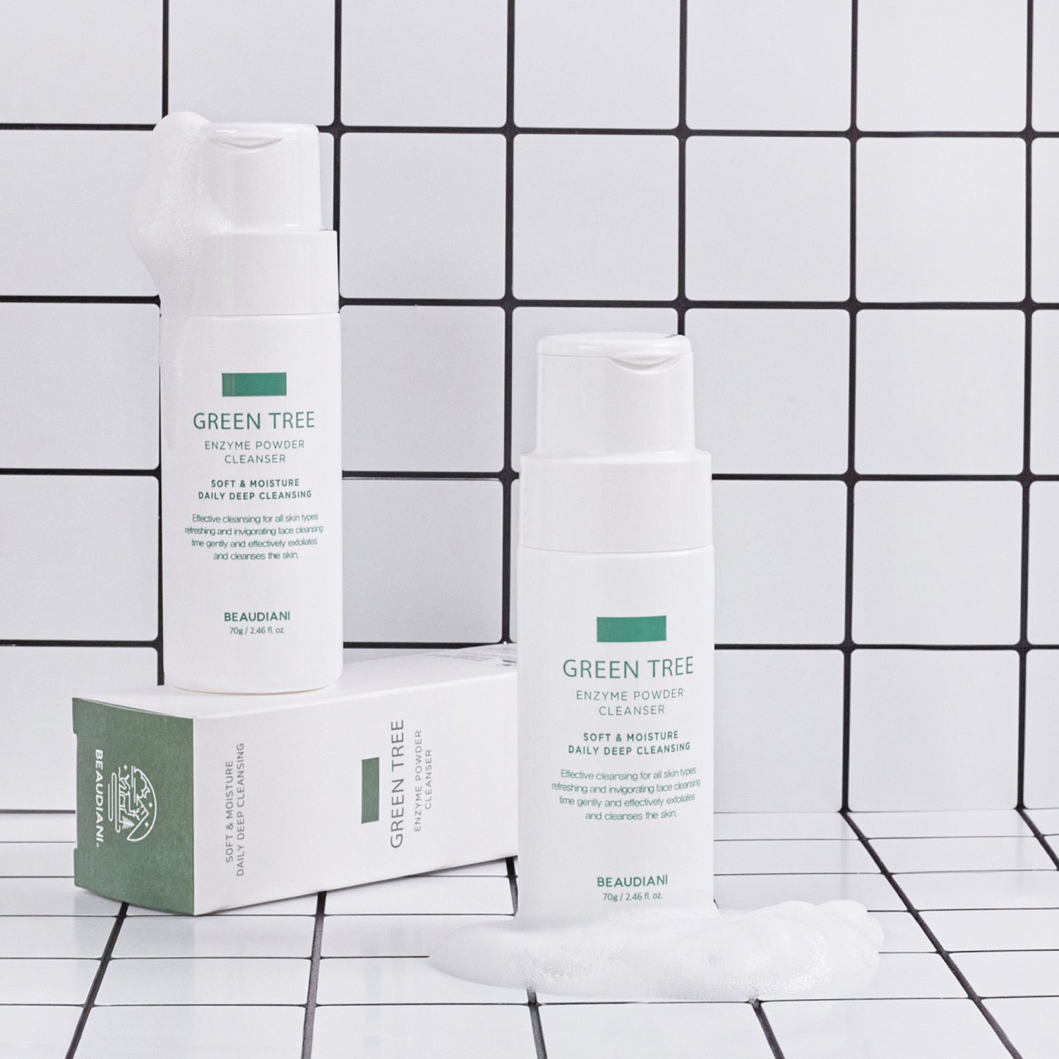 [Beaudiani] Green Tree Enzyme Powder Cleanser 70g
