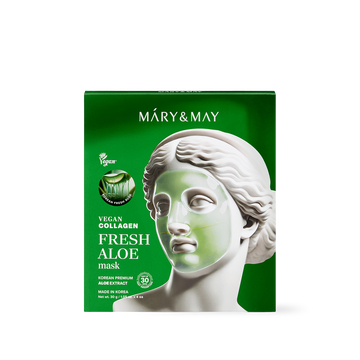 [Mary&May] Vegan Collagen Fresh Aloe Mask (30g x4)