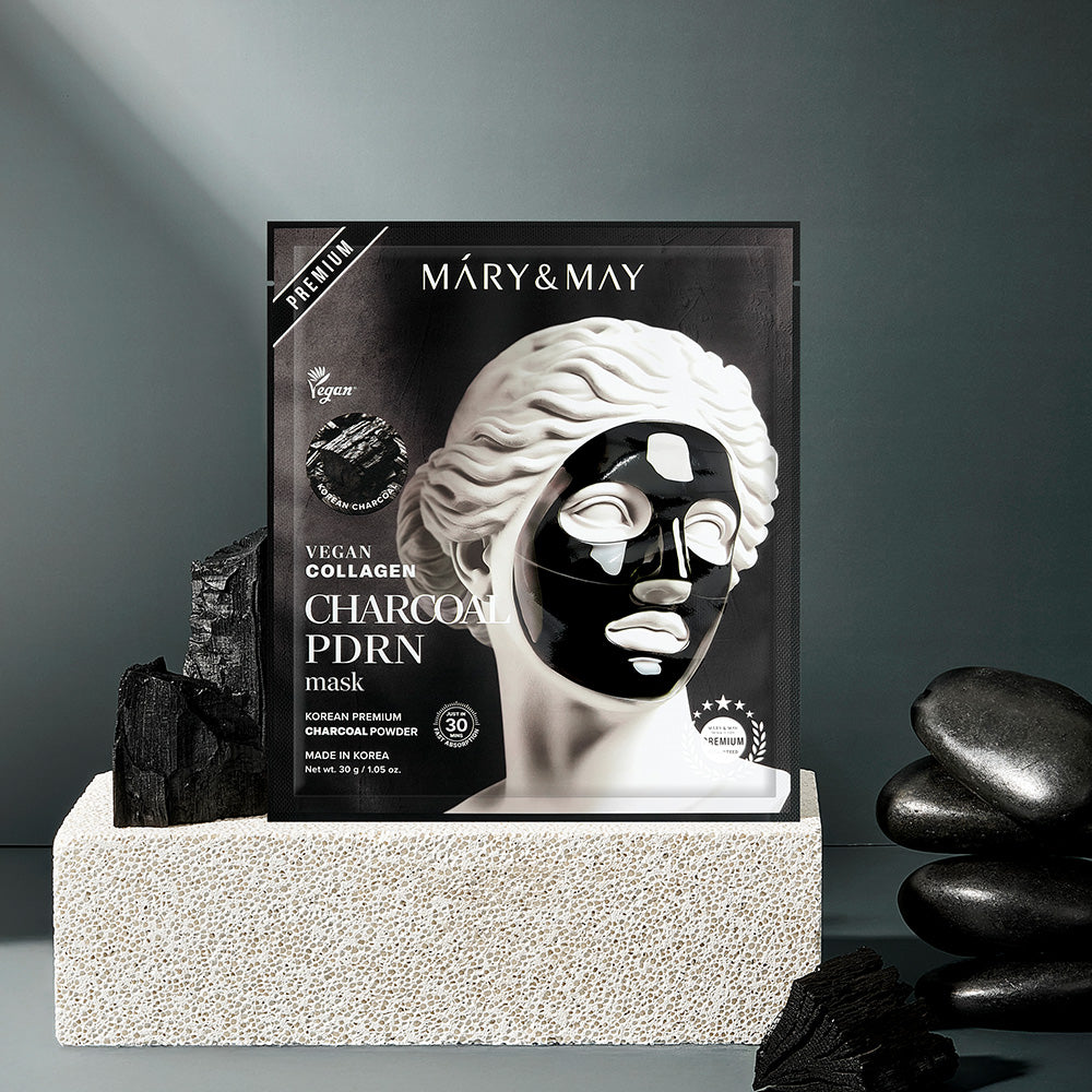 [Mary&May] Vegan Collagen Charcoal PDRN Mask (30g x4)